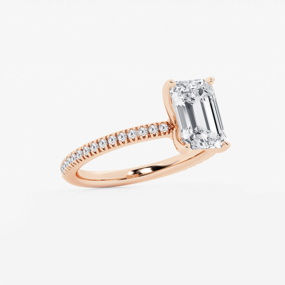 Camila - Scalloped Pave Design Engagement Ring