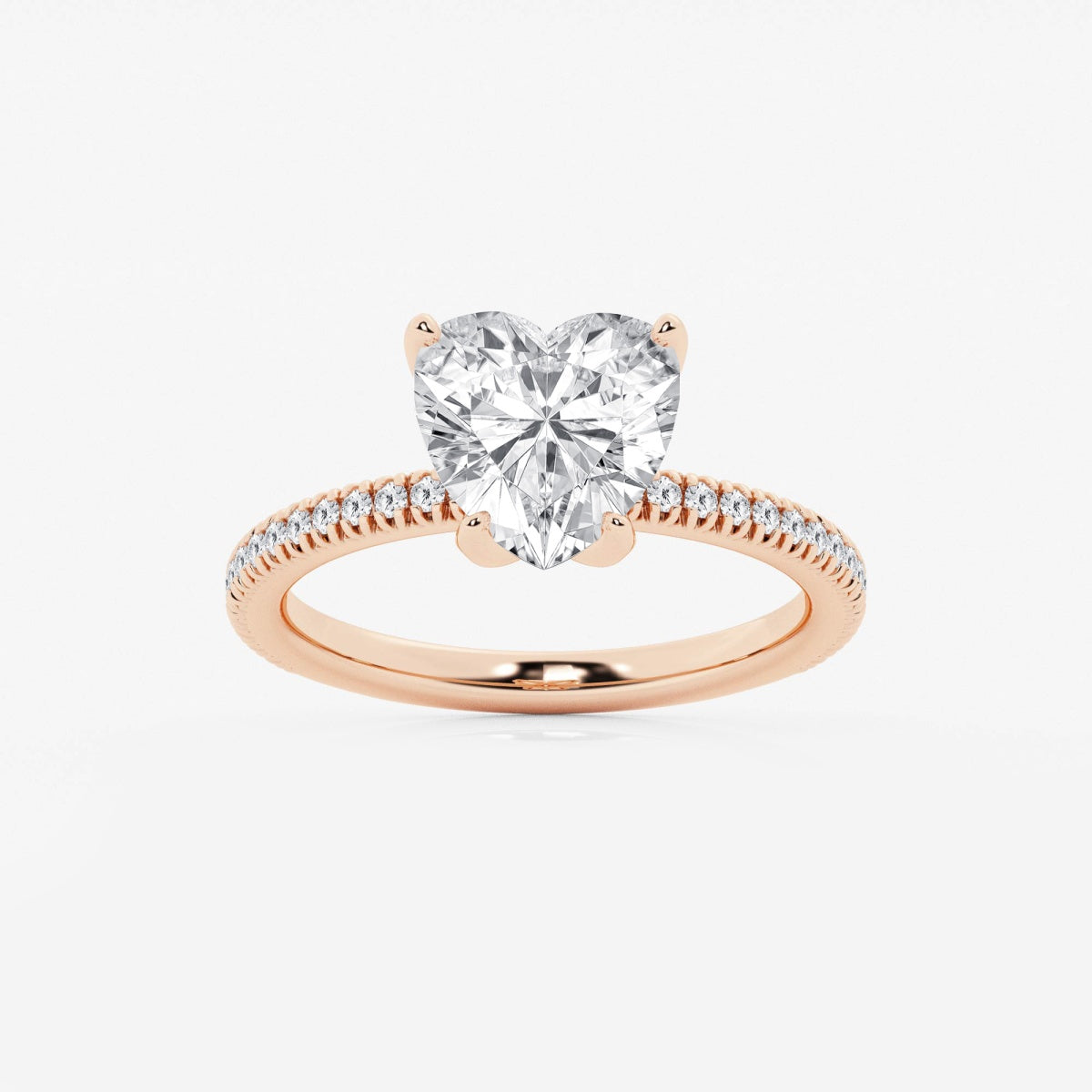 Camila - Scalloped Pave Design Engagement Ring