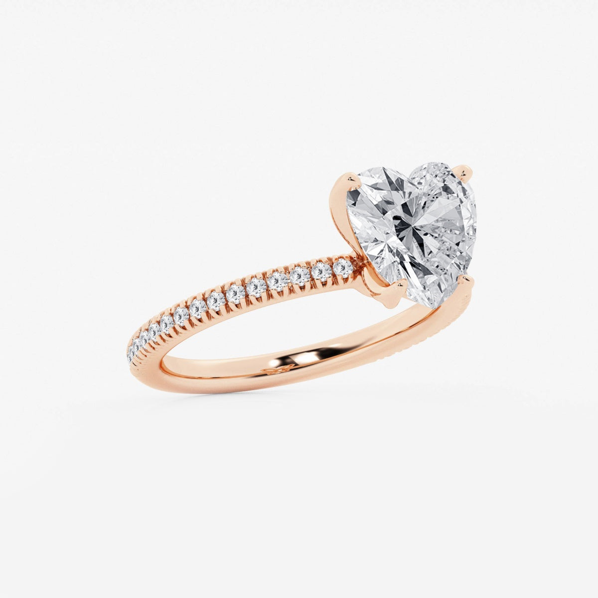 Camila - Scalloped Pave Design Engagement Ring