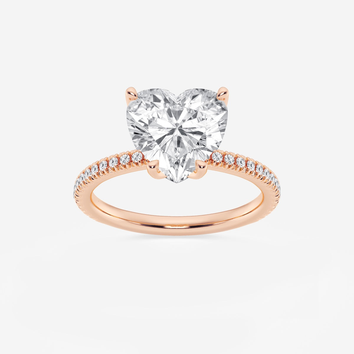 Camila - Scalloped Pave Design Engagement Ring