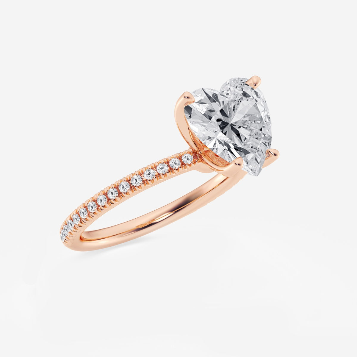 Camila - Scalloped Pave Design Engagement Ring