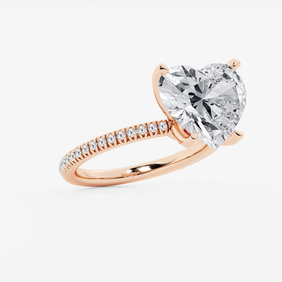 Camila - Scalloped Pave Design Engagement Ring