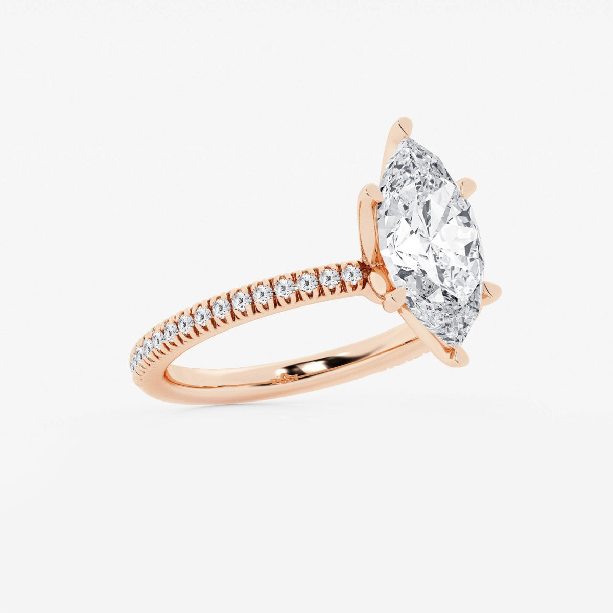 Camila - Scalloped Pave Design Engagement Ring