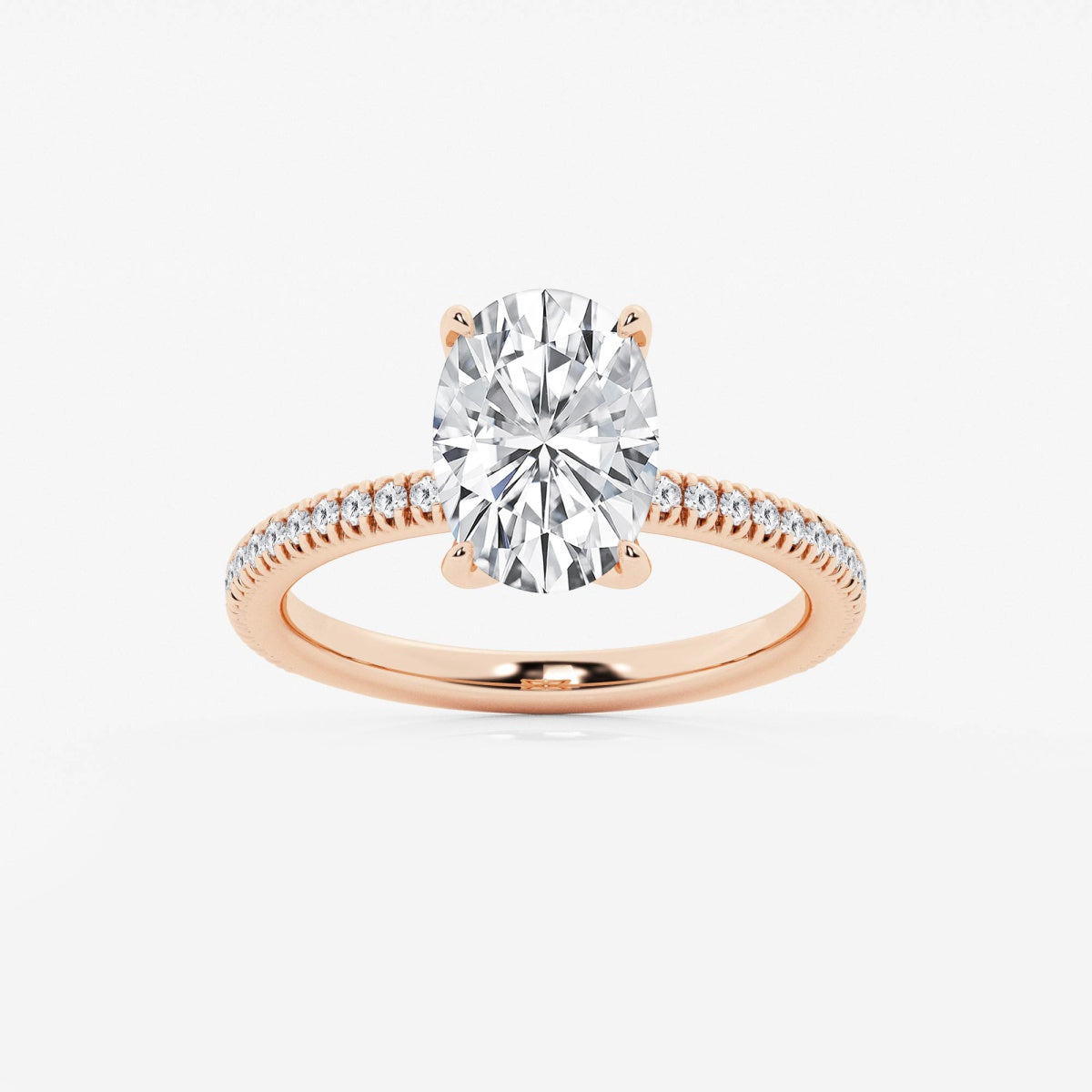 Camila - Scalloped Pave Design Engagement Ring