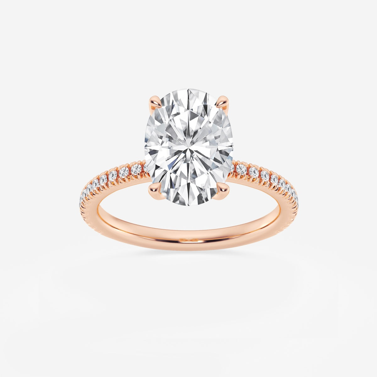 Camila - Scalloped Pave Design Engagement Ring