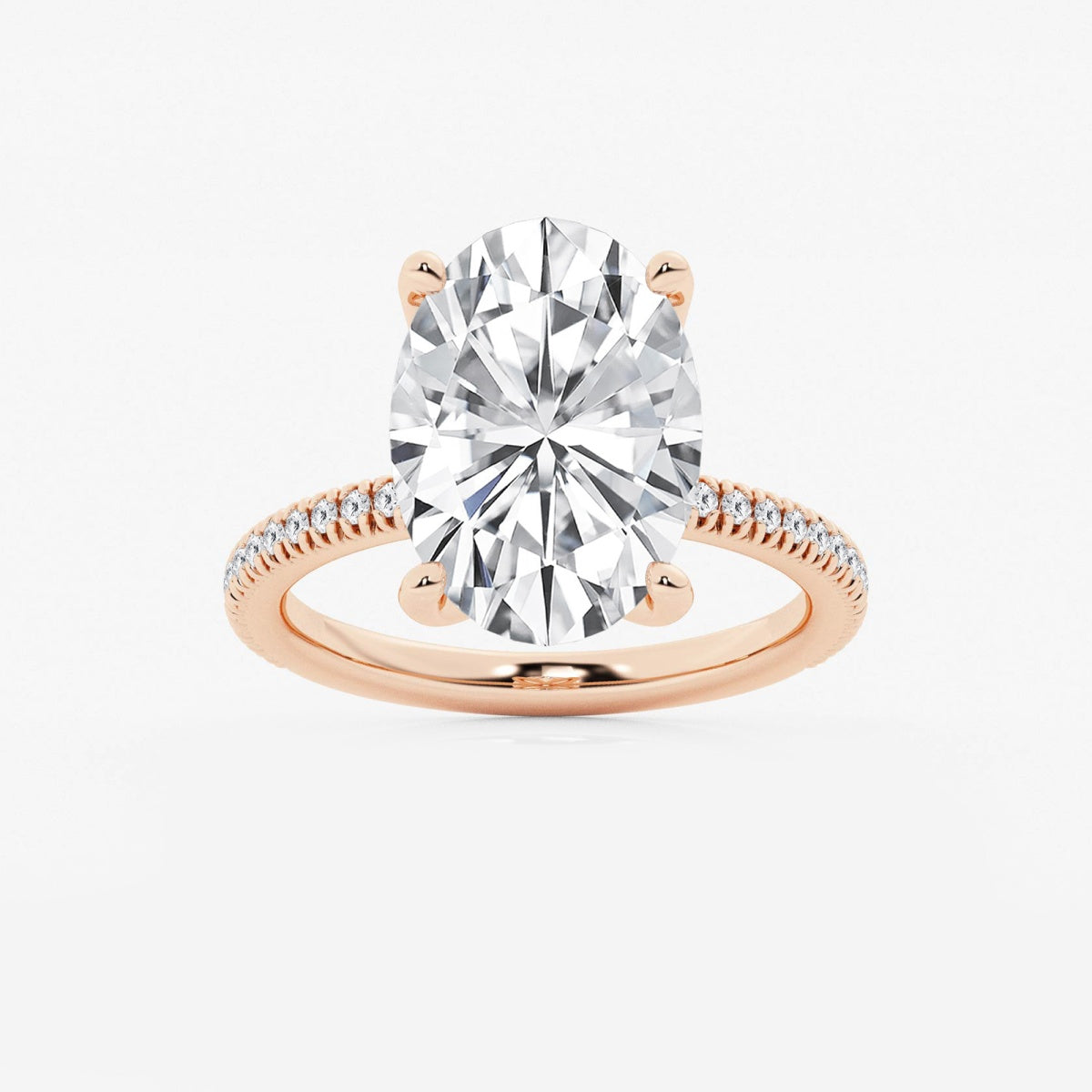 Camila - Scalloped Pave Design Engagement Ring