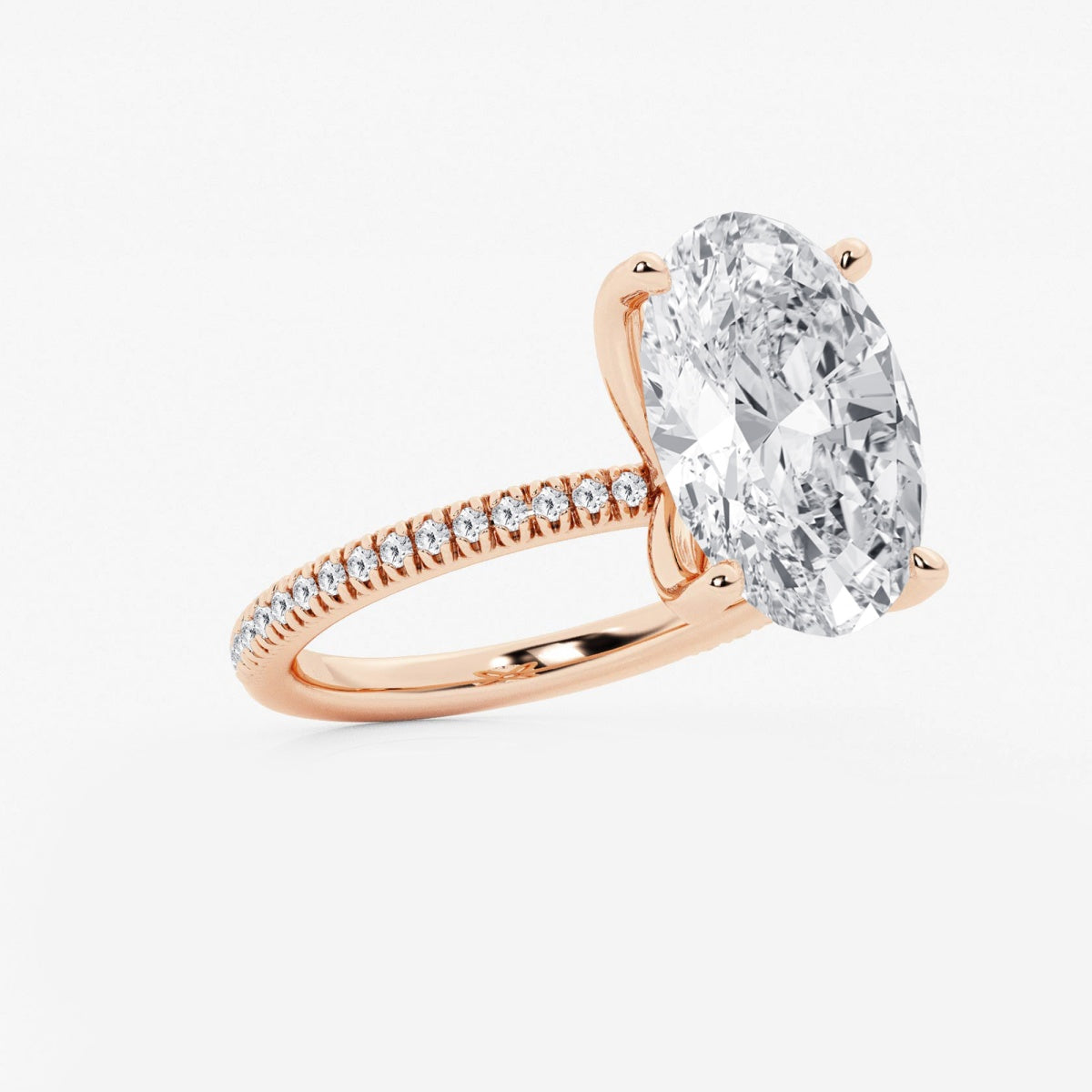 Camila - Scalloped Pave Design Engagement Ring