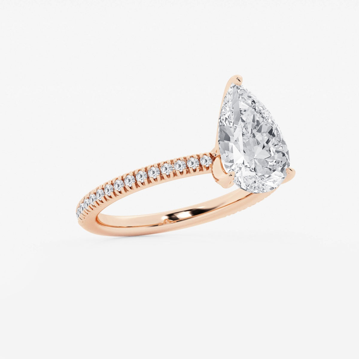 Camila - Scalloped Pave Design Engagement Ring