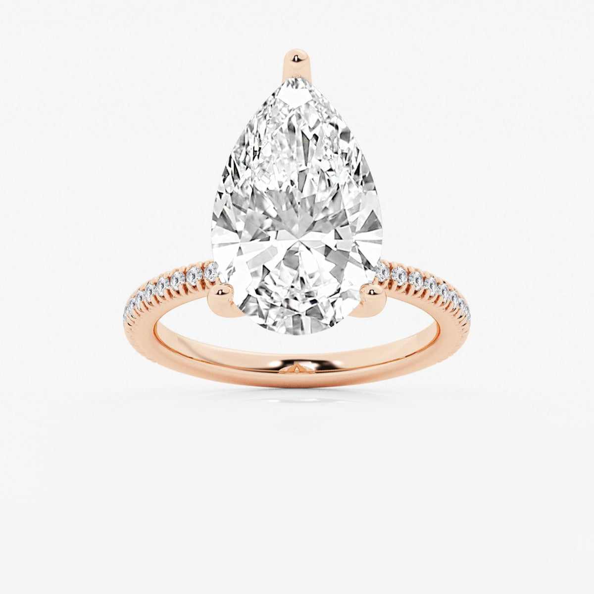 Camila - Scalloped Pave Design Engagement Ring