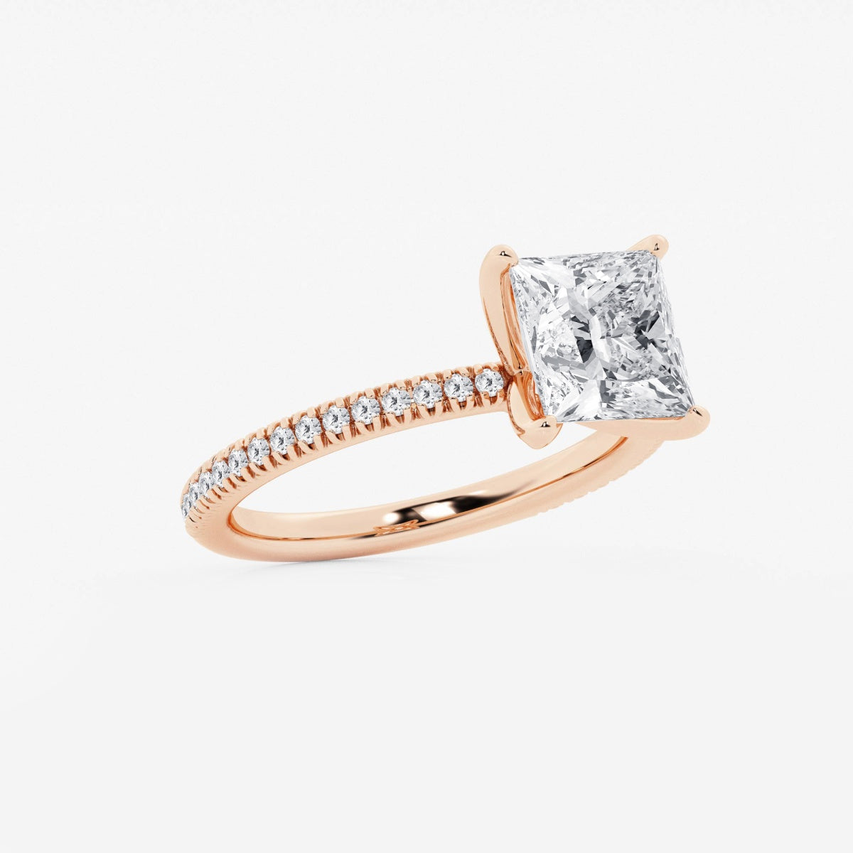 Camila - Scalloped Pave Design Engagement Ring