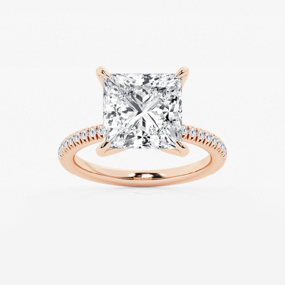 Camila - Scalloped Pave Design Engagement Ring