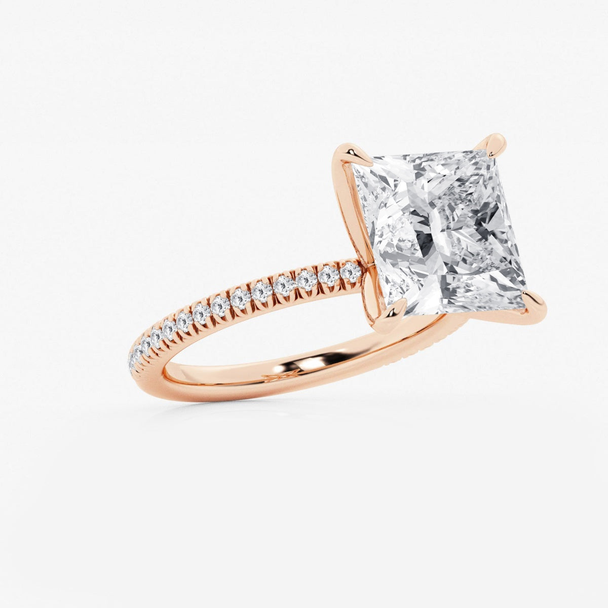 Camila - Scalloped Pave Design Engagement Ring