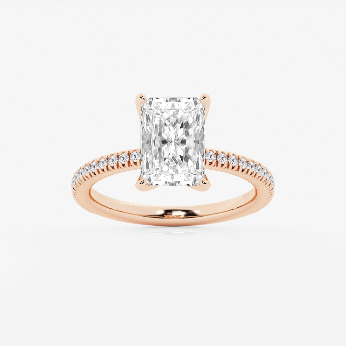 Camila - Scalloped Pave Design Engagement Ring