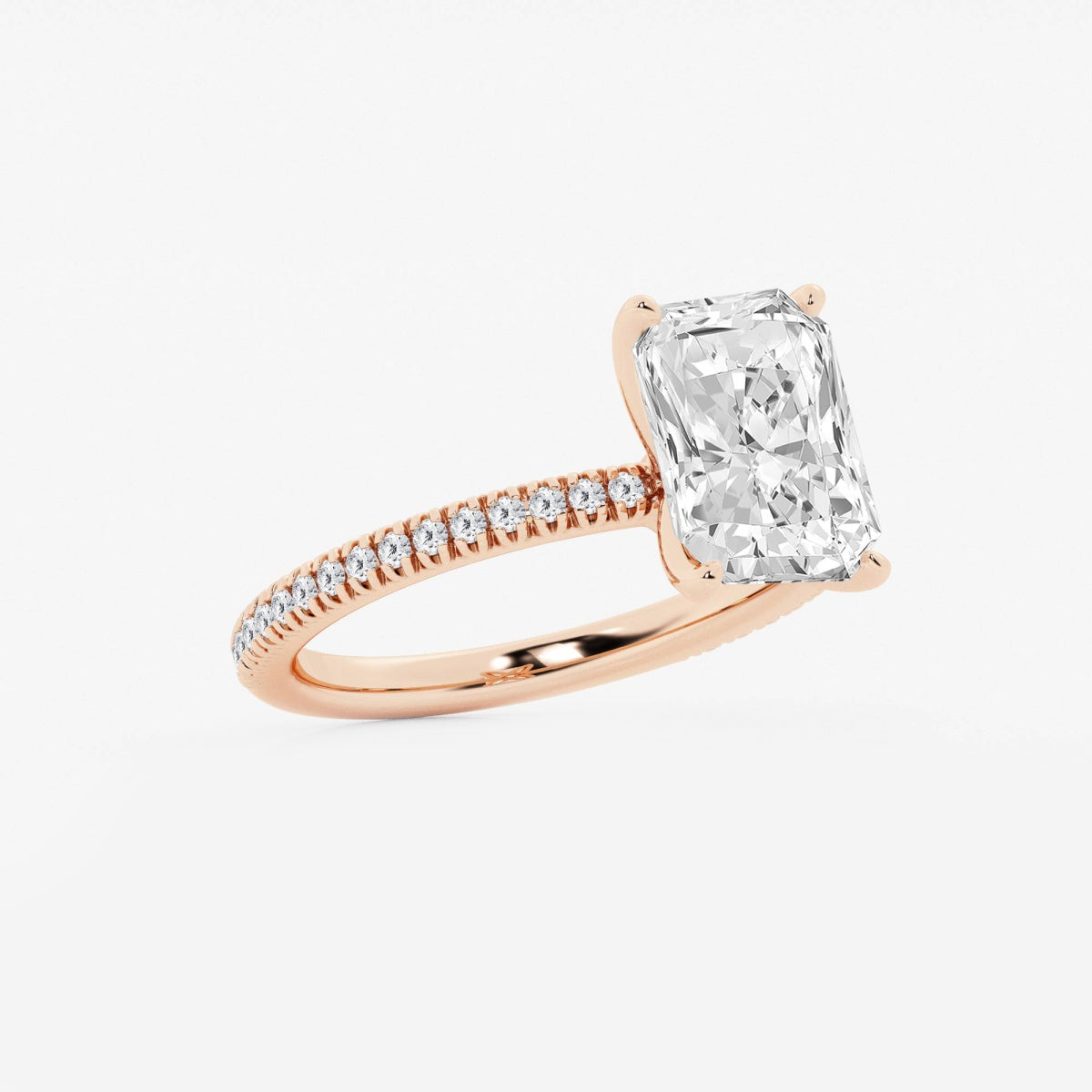 Camila - Scalloped Pave Design Engagement Ring