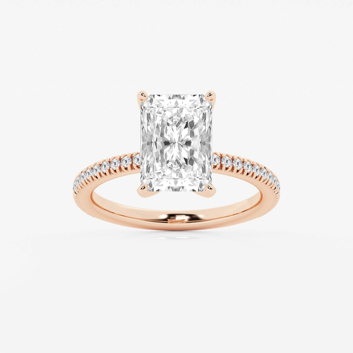 Camila - Scalloped Pave Design Engagement Ring