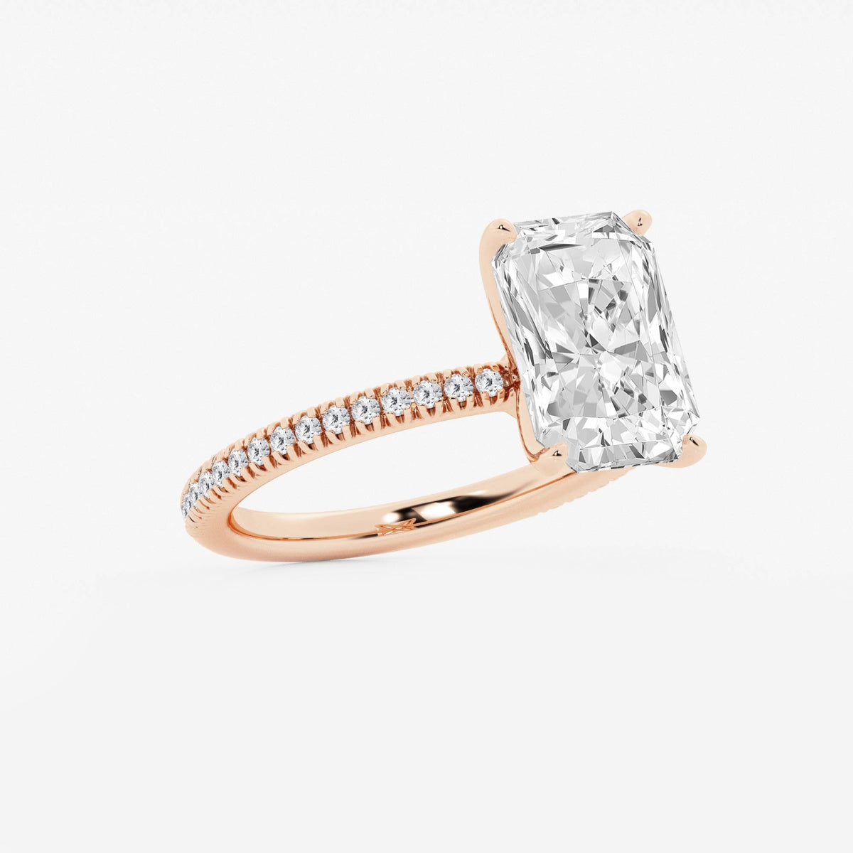 Camila - Scalloped Pave Design Engagement Ring