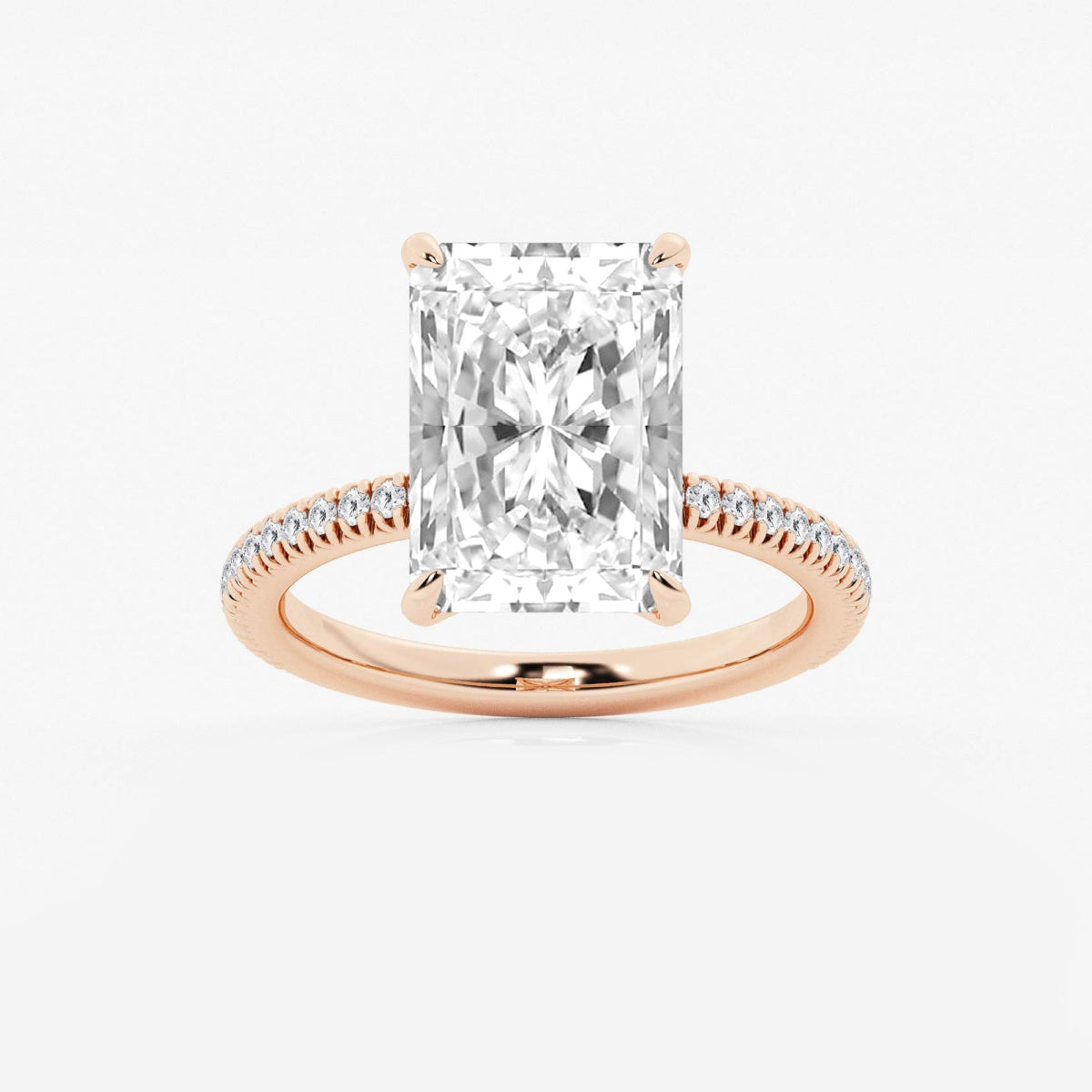 Camila - Scalloped Pave Design Engagement Ring