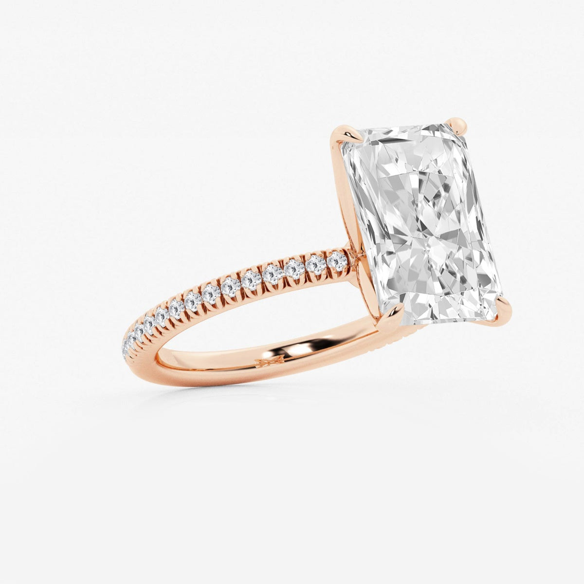 Camila - Scalloped Pave Design Engagement Ring