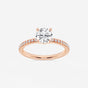 Camila - Scalloped Pave Design Engagement Ring