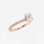 Camila - Scalloped Pave Design Engagement Ring
