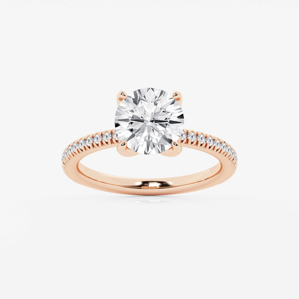 Camila - Scalloped Pave Design Engagement Ring