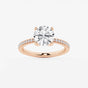 Camila - Scalloped Pave Design Engagement Ring