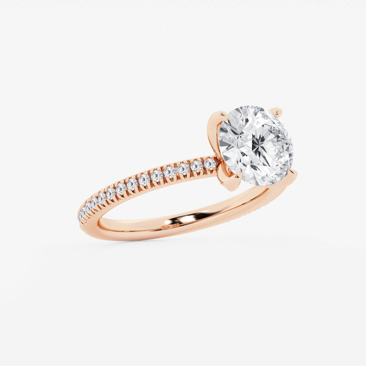 Camila - Scalloped Pave Design Engagement Ring