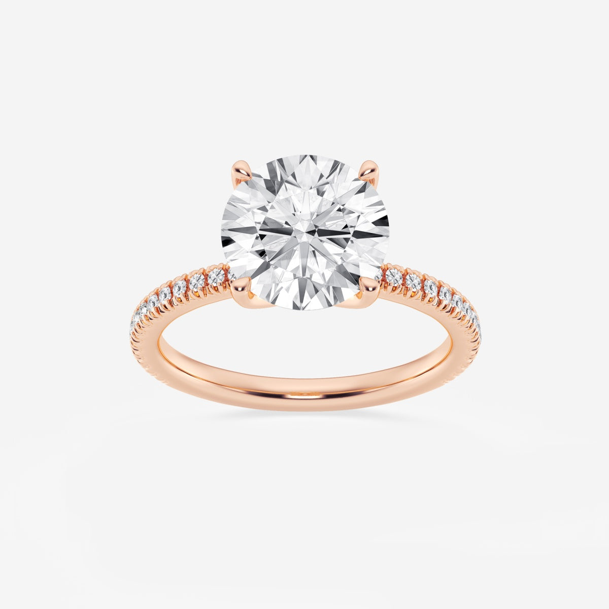 Camila - Scalloped Pave Design Engagement Ring