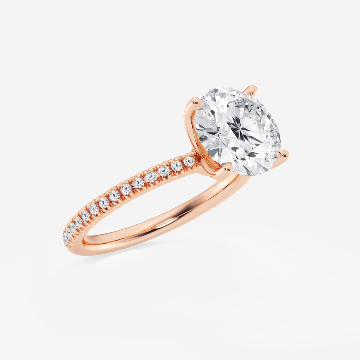 Camila - Scalloped Pave Design Engagement Ring