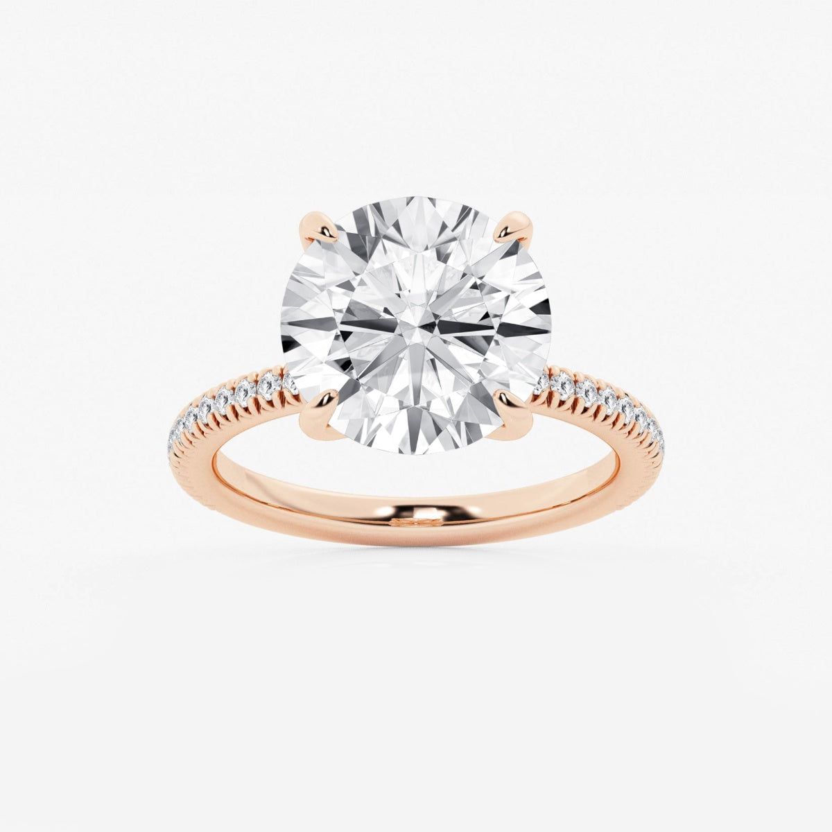 Camila - Scalloped Pave Design Engagement Ring