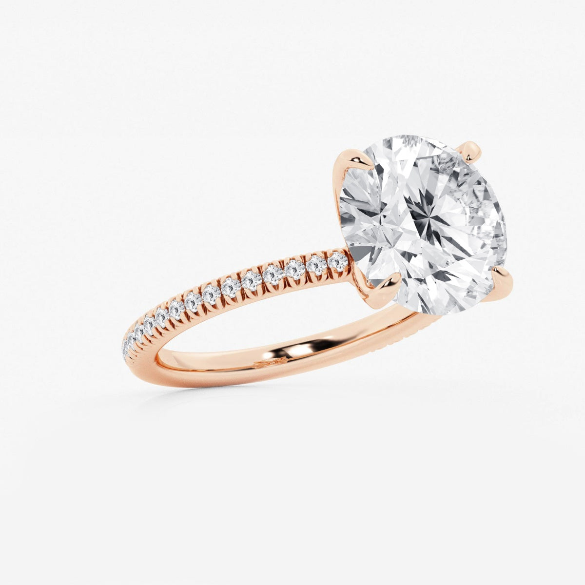 Camila - Scalloped Pave Design Engagement Ring