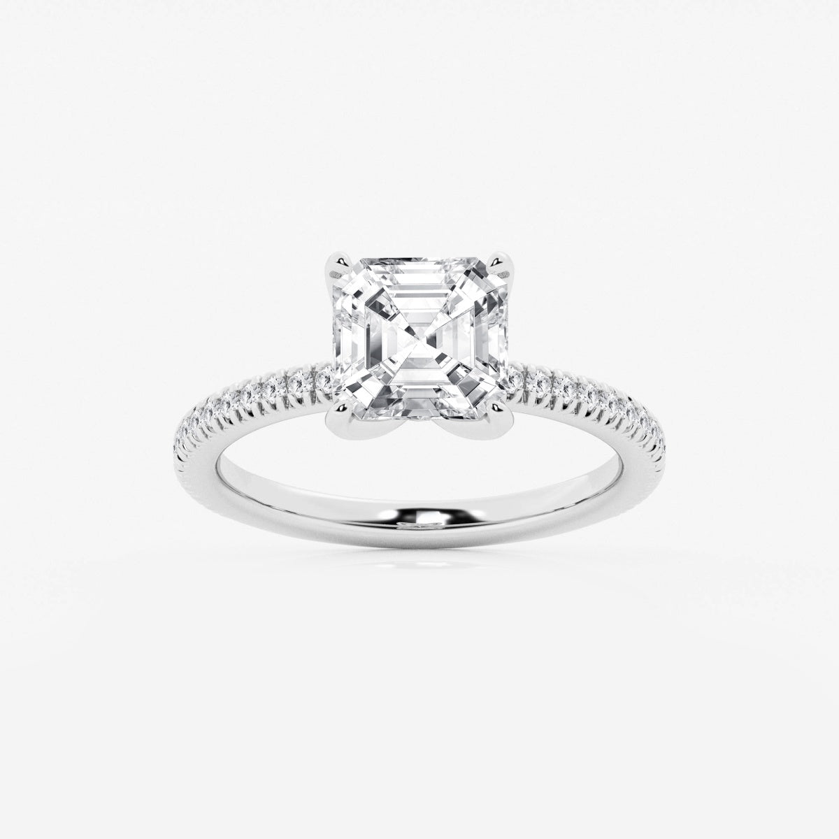 Camila - Scalloped Pave Design Engagement Ring