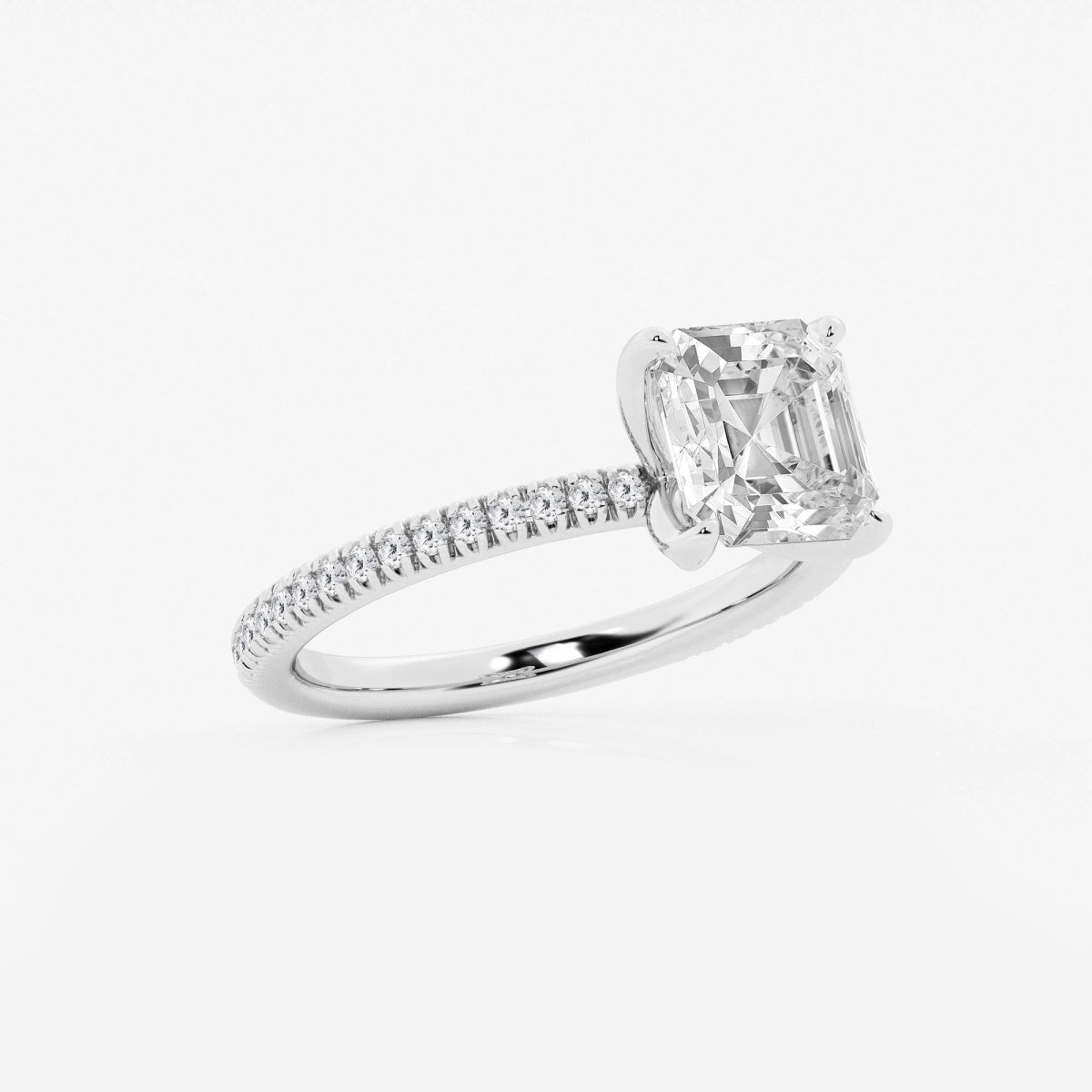 Camila - Scalloped Pave Design Engagement Ring