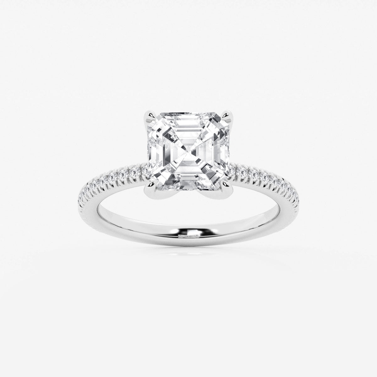 Camila - Scalloped Pave Design Engagement Ring