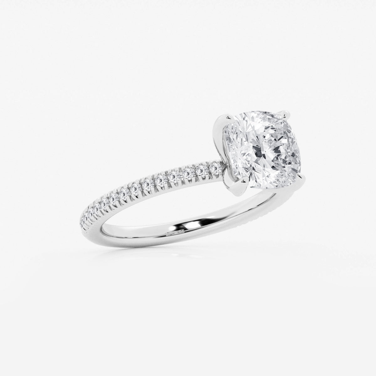 Camila - Scalloped Pave Design Engagement Ring