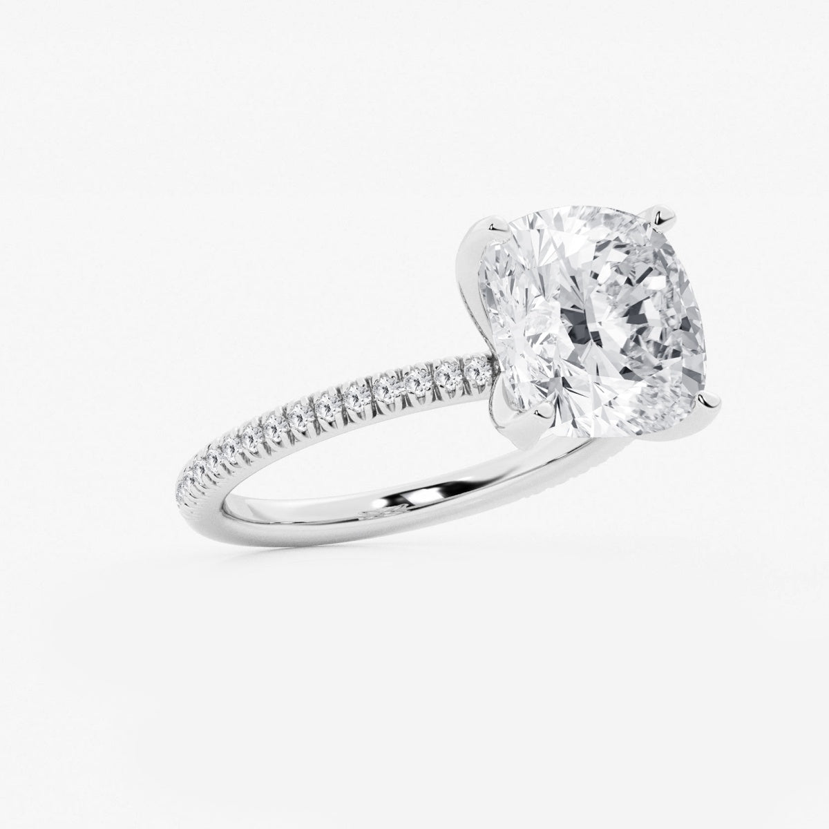 Camila - Scalloped Pave Design Engagement Ring