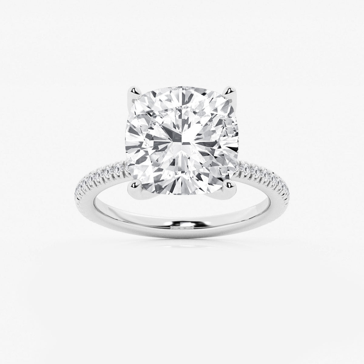 Camila - Scalloped Pave Design Engagement Ring