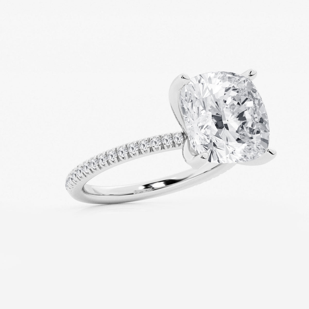 Camila - Scalloped Pave Design Engagement Ring