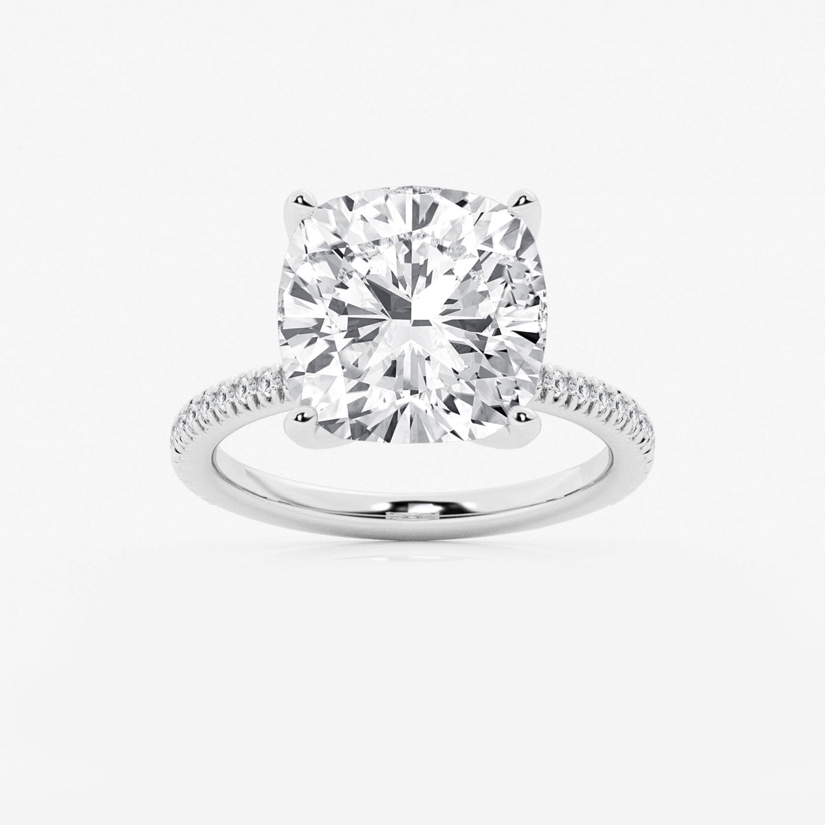 Camila - Scalloped Pave Design Engagement Ring