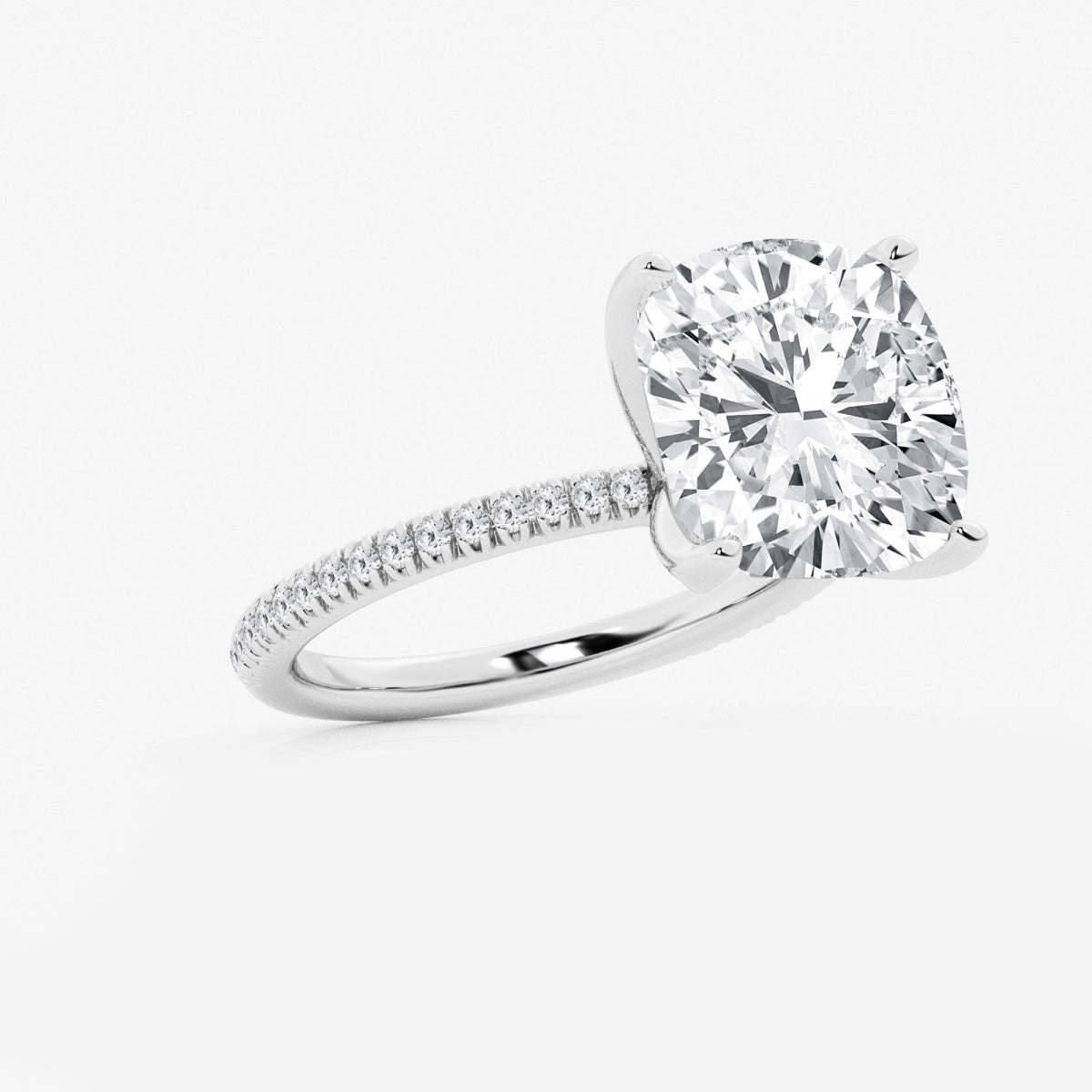 Camila - Scalloped Pave Design Engagement Ring