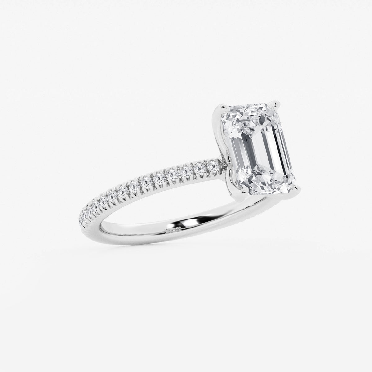 Camila - Scalloped Pave Design Engagement Ring