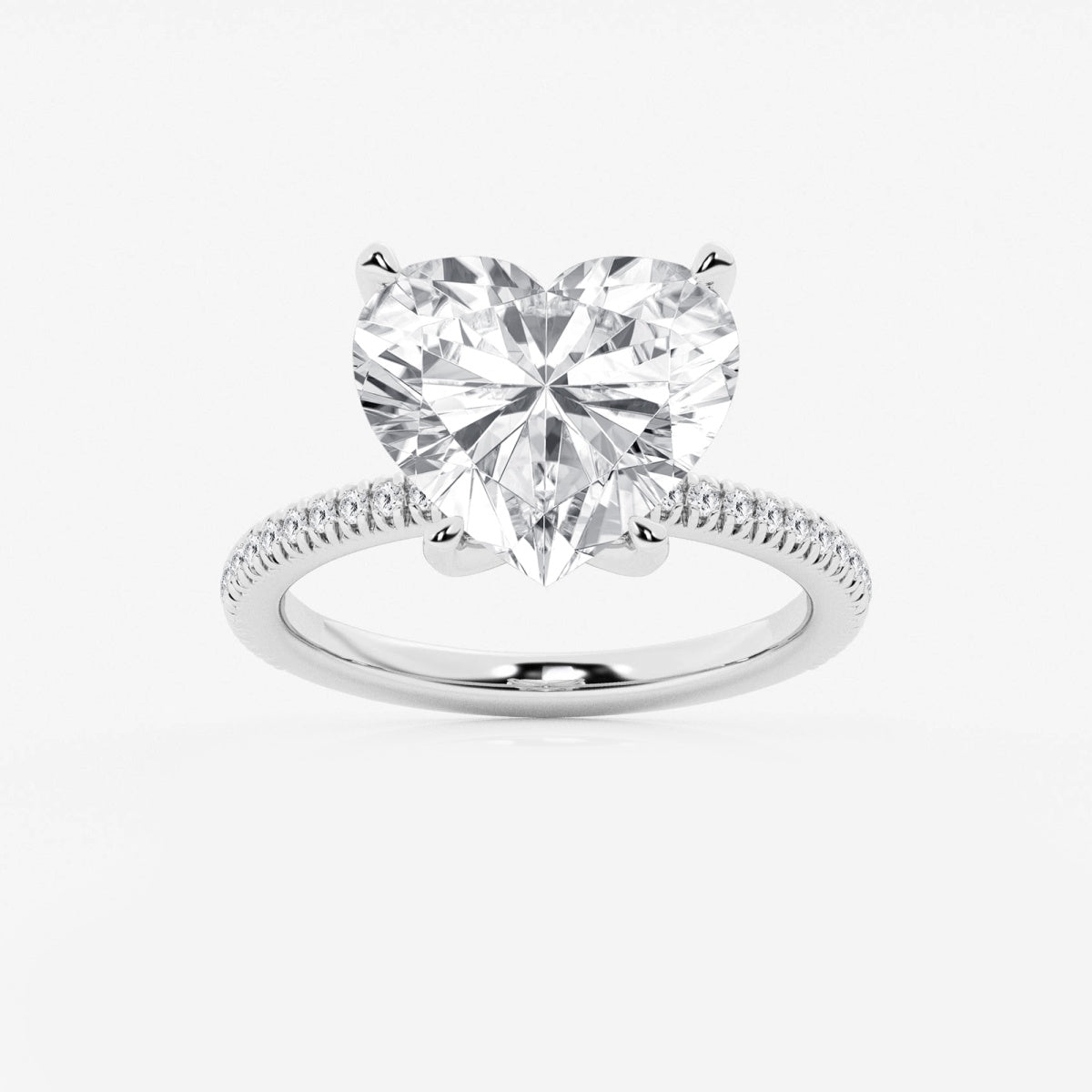 Camila - Scalloped Pave Design Engagement Ring