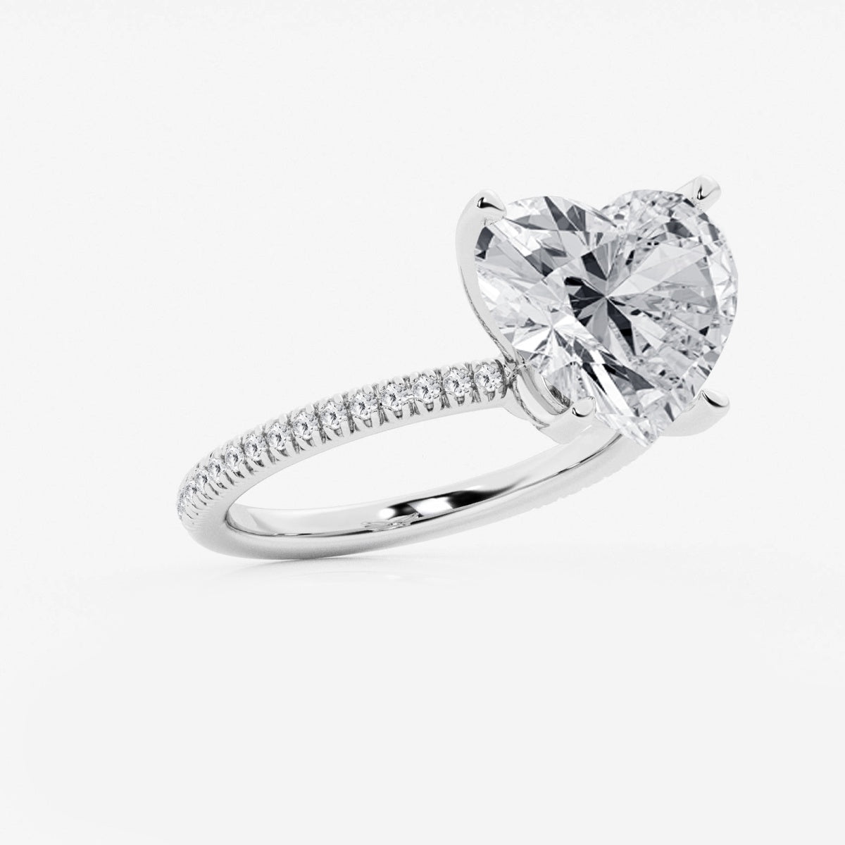 Camila - Scalloped Pave Design Engagement Ring