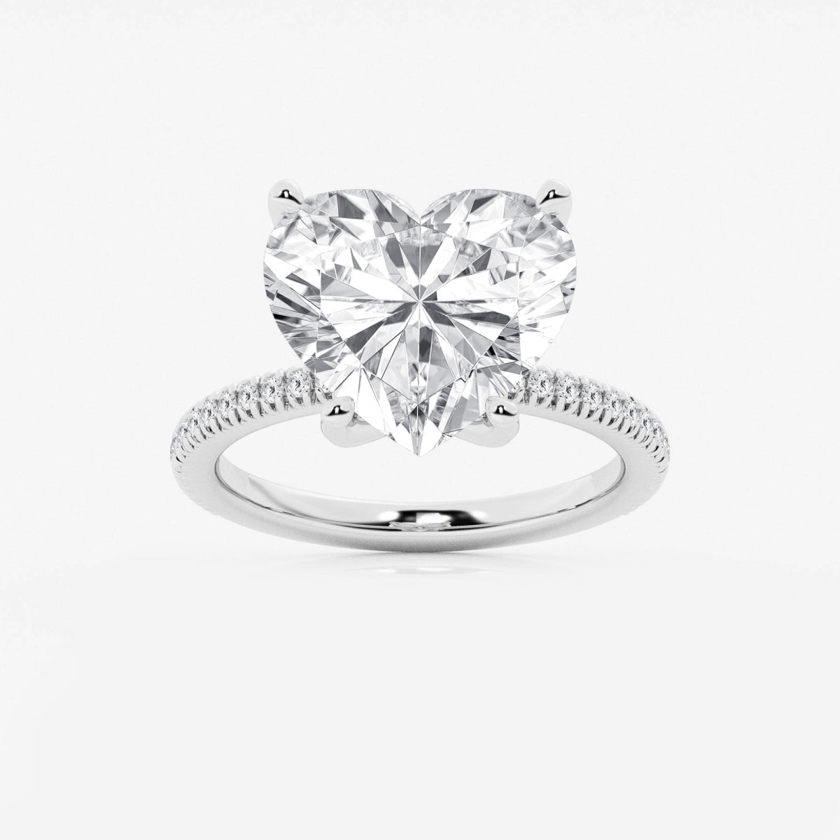 Camila - Scalloped Pave Design Engagement Ring