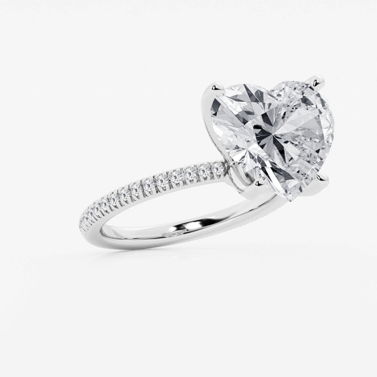 Camila - Scalloped Pave Design Engagement Ring