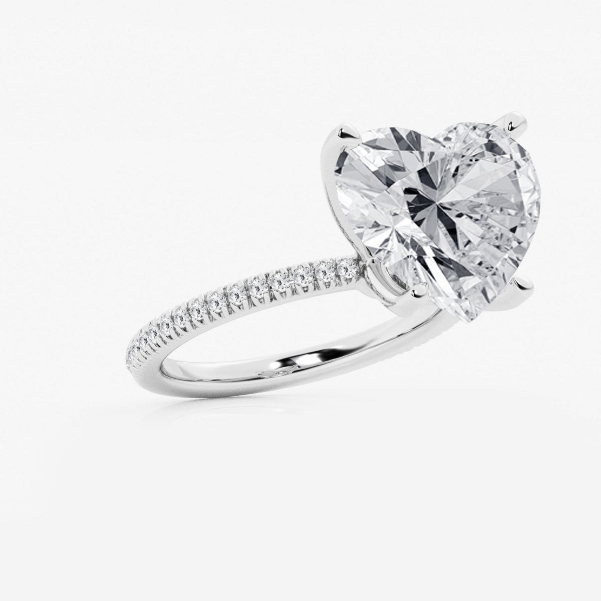 Camila - Scalloped Pave Design Engagement Ring