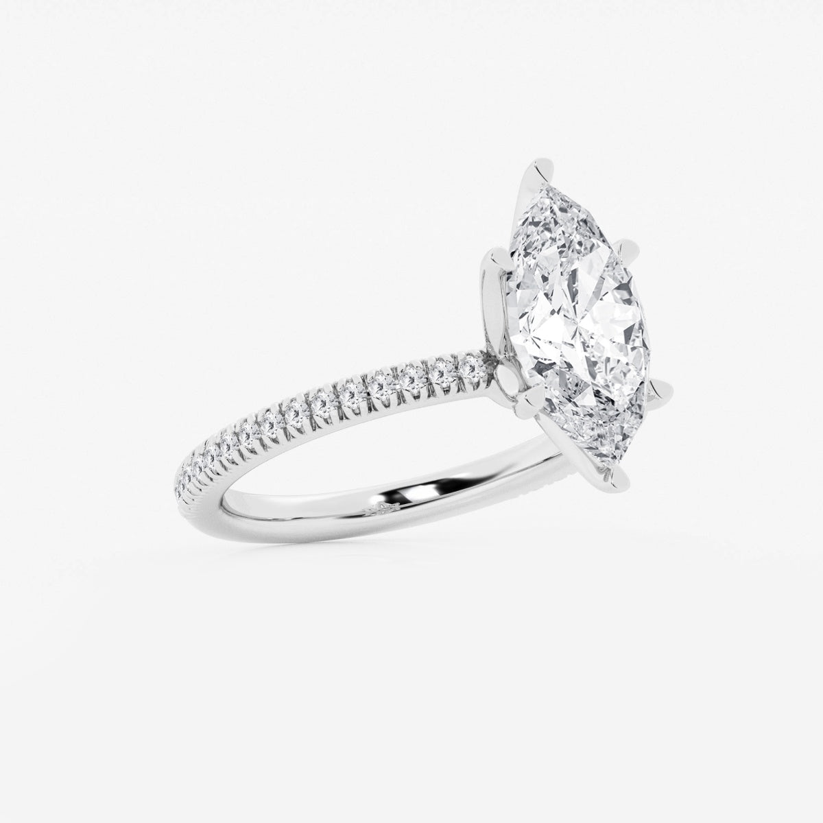 Camila - Scalloped Pave Design Engagement Ring