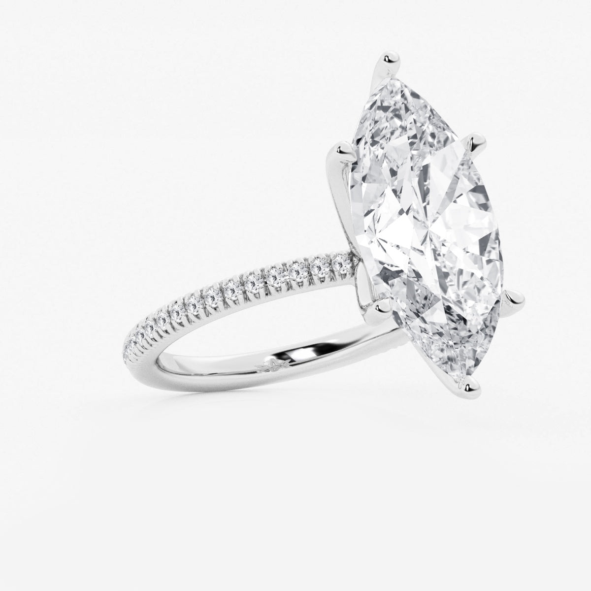 Camila - Scalloped Pave Design Engagement Ring