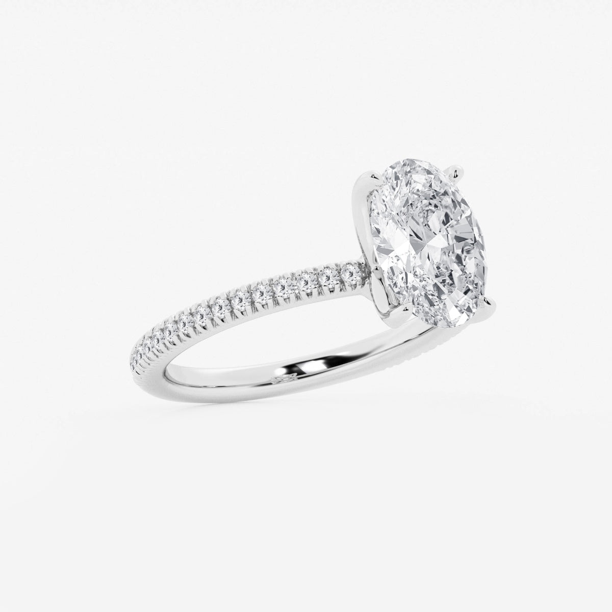 Camila - Scalloped Pave Design Engagement Ring