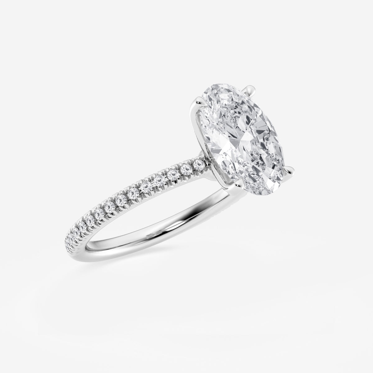 Camila - Scalloped Pave Design Engagement Ring